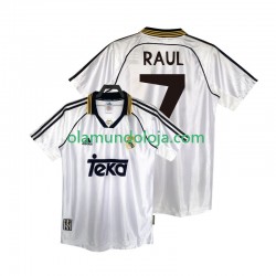 Camisola Real Madrid RAUL 7 2000 Retro Homem Equipamento Primeiro 1998 Manga Curta